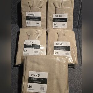 No. 918 Beige Curtains Set 40x63 - 5 Panels NEW